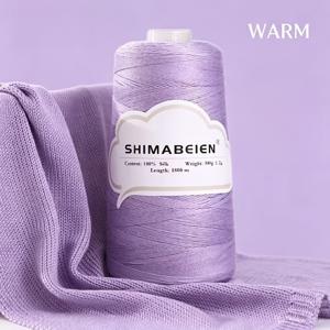 TEMU 300g, 1800m, 실크 대나무 숯 레이스 실, 조끼, 숄, 스웨터, 수공예용 뜨개질 및 코바늘 뜨개질, 봄 여름 레이스 실, 부드럽고 피부 친화적, 300g
