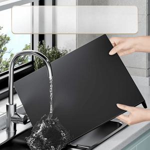 TEMU 레인지 커버, 쿡탑 패널 탄소강, 인덕션 쿡탑 베이스 스탠드, 주방 조리대 정리 선반, 작업 공간 확장, 블랙, 30 X 40 X 5Cm