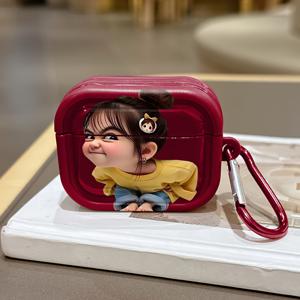 TEMU 애플 에어팟 1/2/3/4/프로/프로 2 케이스, 귀여운 베이비 걸 TPU 커버 버클 포함 - 스크래치 방지 충격 보호 케이스, 미끄럼 방지 그립, 에어팟 충전 케이스 액세서리 호환