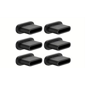 TEMU USB-C 충전 포트 먼지 방지 플러그 6개 - USB-C 휴대폰 및 태블릿 보호, 블랙 앤 화이트 먼지 캡, 부드럽고 유연한 커버, 먼지 방지, 스크래치 방지, 스마트폰, 카메라, E-리더기에 호환, 스크래치 방지 플러그, 장치 보호