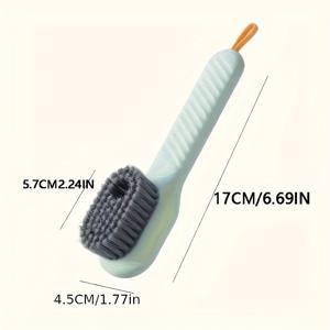 1개 다기능 액체 신발 브러쉬, 부드러운 솔 헤드, 플라스틱 손잡이, 전기 불필요, 욕실, 주방, 세탁실 청소에 적합