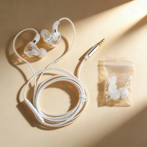 TEMU URIZONS 3.5mm 잭 레진 인이어 헤드폰 (DJ용) - 마이크 포함 유선 이어버드, 스테레오, 강력한 베이스 헤드셋 (스포츠, 게임, 헬스장용)
