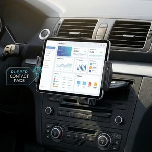 TEMU 조절식 CD 슬롯 차량용 휴대폰 홀더 및 태블릿 마운트 - 360° 회전 CD 플레이어 호환 대시보드 크래들, 스마트폰, 태블릿, 휴대폰용, 에어벤트 설치에 적합, 에어벤트를 깨끗하게 유지
