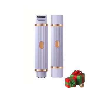 TEMU FEIYBA 휴대용 2-in-1 전기 제모기, USB 충전식 듀얼 헤드 트리머, 다용도 비키니 트리머 | 얼굴, 겨드랑이, 팔, 허벅지에 적합; 전기 면도기; 추수감사절, 크리스마스 및 기타 휴일을 위한 사려 깊은 선물