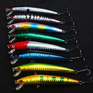 TEMU 8pcs 플로팅 민노우 루어 세트, 화이트 배스, 퍼치, 가물치용 바이오닉 낚시 루어, 민물 및 바닷물에서의 롱 캐스팅
