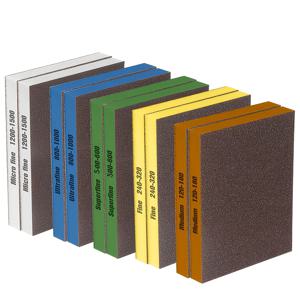 10개입 다기능 양면 스펀지 샌딩 패드, 휴대용, 자동차 광택 및 가구용, 20-180/240-320/500-600/800-1000/1200-1500 그릿