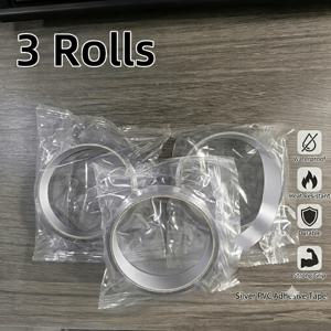 TEMU 3롤 두꺼운 은색 PVC 테이프, 강력한 찢김 저항 및 높은 경도, 강력한 자가 접착력, 안정적이고 미끄럼 방지. 방수, 누수 방지, 내마모성, 부식 방지 및 고온 저항