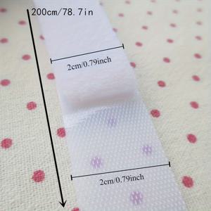 TEMU 블랙/화이트 2미터/78.7인치 초슬림 부드럽고 강력한 인형 옷 후크 앤 루프 패스너 길이 약 재봉용 타입 뒷면 무접착 인형 의류 액세서리 수제 DIY 터치 패스너