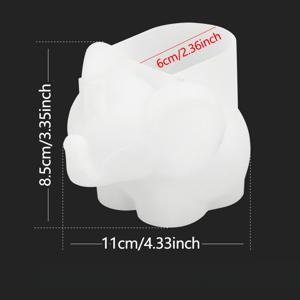 TEMU 귀여운 코끼리 실리콘 몰드, 화분, 시멘트, 점토 공예에 적합 - 에폭시 레진 캐스팅 양초 몰드, 주얼리 보관 상자 - 홈 선물