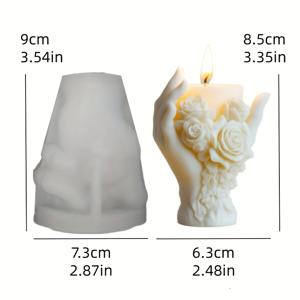 레진 주형, 핸드헬드 장미 입체 부조 장식용 캔들 실리콘 몰드, 예술적인 가정용 향초 장식용 몰드, DIY 가정용 장식 액세서리 실리콘 몰드, 캔들 몰드, 레진 몰드, 글로벌 신제품 출시