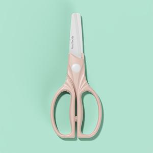미끄럼 방지 PP 핸들이 달린 초발광 세라믹 가위 | 가볍고 양손잡이용, 녹 방지 칼날로 정밀한 절단 가능, 편안한 그립감, 접촉에 적합