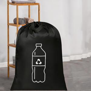 TEMU 초대형 접이식 재활용 가방 | 종이 및 플라스틱 병용 원통형 폴리에스터 보관 상자, 가정 및 여행용 오픈 디자인, 튼튼하고 내구성이 좋으며 세척이 용이하며 접을 수 있어 휴대하기 편리함