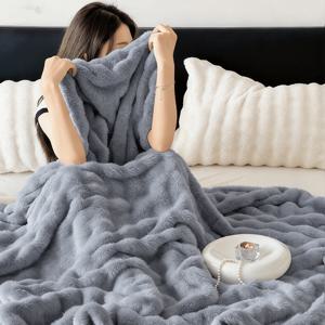 YYT 다용도 다기능 부드럽고 따뜻한 사계절용 극세사 플러시 여름 에어컨용 담요 귀엽고 편안한 소프트 고급 담요-캠핑 소파, 사무실, 침대, 여행, 낮잠, 학생, 기숙사, 크리스마스 선물, 플리스 세탁 가능