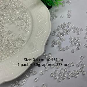 4MM 슈퍼 유리 시드 비즈, 균일한 입자, 아이스 투명하고 고광택, 광택 투명, 섬세한 질감, 변색 쉬움 아님, 팩당 약 333개 비즈