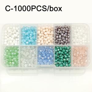 TEMU 1000개 4mm 혼합 루즈 비즈 박스형 주얼리 제작 재료, 키체인, 팔찌, 의류, 휴대폰 체인, 키 체인, 가방 펜던트 및 기타 수제 장식에 사용 가능
