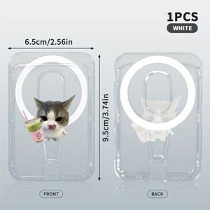 휴대용 강력 자석 휴대폰 카드 홀더, 세련된 디자인, 아이폰 16, 15, 14, 13, 12 Pro MINI 시리즈에 적합, 강력한 자석 지갑, 카드 1-4개 보관 가능, 스타일리시한 여행 필수품