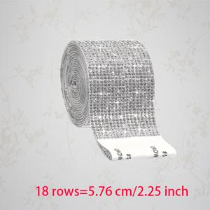 TEMU 1롤 자체 접착 스티커는 길이 19.69인치이며, 반짝이는 라인스톤이 특징이며, 차량 장식, 휴대폰 케이스, 결혼식 등 고급 프로젝트에 매우 적합합니다.