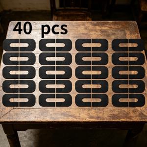 TEMU 40개 네일 폴리쉬 보호 패치, U자형 라텍스 네일 폴리쉬 격리 필름, 각질 방지 스킨 보호 스티커, 네일 스티커용 블랙 네일 테이프, 네일 아트, 네일 케어