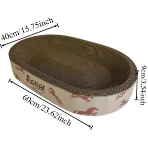 TEMU 고양이 스크래ッチ판 1개, 초광폭 초특대형 초고밀도 골판지, 내마모성 및 스크래치 방지, 털 빠짐 없음, 발톱 갈기, 휴식, 놀이용, 실내 가정용, 가구 보호
