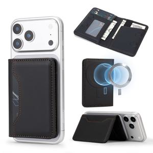 TEMU 아이폰 16/15/14/13/12 시리즈용 스냅온 카드 홀더 지갑, 금속 링이 있는 슬림 RFID 차단 포켓, 최대 5장의 카드 수납, 대부분의 케이스에 적합한 안정적인 그립 디자인
