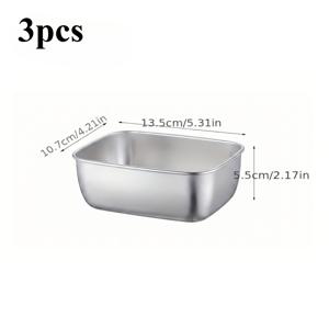 TEMU 3pcs 다기능 직사각형 베이킹 몰드 세트 | 에어프라이어 케이크 몰드 키트, 밀크 와인, 초콜릿 케이크, 토스트에 적합 - 수제 쿠키, 케이크, 빵에 완벽, 베이킹 필수품, 베이킹 액세서리