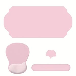 TEMU 4-In-1 대형 마우스 패드, 게이밍 마우스 패드 손목 지지 세트, 데스크 매트, 키보드 손목 받침, 손목 받침 마우스 패드 및 코스터 세트 (인체공학적 디자인, 가정 사무실 테이블 컴퓨터용)