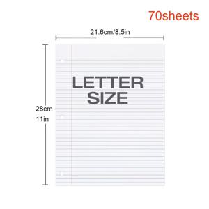 70매/팩, 대학생용 줄자 노트지, 8-1/2