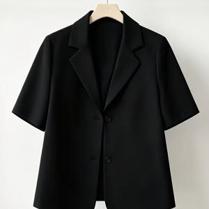 TEMU 여성용 졸업 시즌 반팔 전문가용 작업복 상의