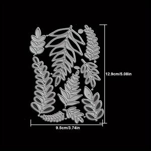 DIY 스크랩북, 앨범, 인사말 카드, 홈 데코, 그리고 휴일 공예용 메탈 커팅 다이 세트 - 녹색 잎사귀, 소나무 콘, 자연 요소 포함, 수제 프로젝트, 공예 액세서리에 완벽함 | 자연 영감 디자인 | 내구성 있는 메탈 다이, 스크랩북 용품
