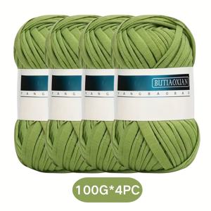 뜨개질 및 코바늘 뜨개질에 적합한 두꺼운 털실 100G 4팩 세트. 티셔츠, 패브릭 프로젝트 및 가방, 담요, 모자, 장난감, 신발, 스카프 등 다양한 아이템 제작에 이상적입니다.