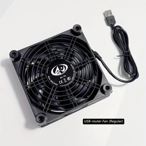 TEMU 4.72인치 USB 라우터 쿨링 팬, 모뎀, TV 박스 등 쿨링 팬/USB 포트 무소음 고속 쿨링 팬 (정규 모델/원클릭 스위치 모델)