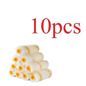 TEMU 롤러 브러시 헤드 교체 키트 10개 세트 (4인치 초극세사 페인트 롤러 포함), 높은 흡수력, 미니 패브릭 롤러 세트, 벽, 트림, 문, 캐비닛 적용에 적합