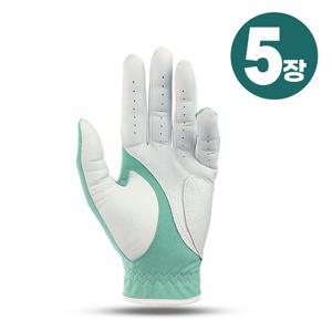 TEMU 5장 필드앤 반양피 골프장갑 천연양피 이중덧댐 단단한 그림감 블레스트골프 민트