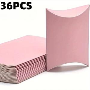 TEMU 핑크 베개형 종이 상자, 베개 캔디 박스, DIY 선물 포장용, 심플한 베개형 선물 상자, 파티 용품, 선물 포장, 홈 데코, 파티 포장 상자, 휴일 선물 상자, 웨딩 파보어 포장 종이 상자, 핑크 종이 베개 상자, 카드 보석 귀걸이 보관 상자, 할로윈 선물 포장 상자, 핑크 선물 상자