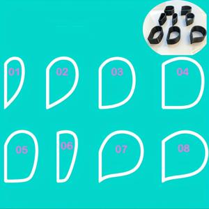 손잡이 성형 몰드 8개 세트, 세라믹 제작 도구, 손잡이 템플릿, 점토 도구, 세라믹 용기 도구, 폼 셰이퍼