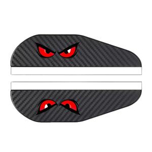 2개입 데빌스 아이 자동차 백미러 레인 비저. 백미러 추가 장치, 백미러 레인 쉴드. 내구성이 뛰어난 탄소 섬유 스타일 소재, 비가 오는 날씨에 백미러의 선명성을 향상, 자동차 백미러용으로 설계됨