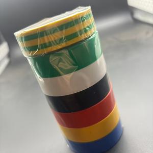 컬러 전기 절연 테이프 7롤 세트, 색상 랜덤, PVC 절연재용, 정격 600V, 방진, 강력한 접착력, 다양한 가정용 및 자동차 배선용, 상업용 품질, 난연성
