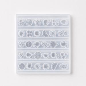 TEMU Fruit Theme Silicone Nail Art Mold, 3D DIY Nail Charm Mold with Strawberry, Cherry, G, Pineapple, Watermelon, Lemon And Peach Designs, for Gel Resin Press On Nails
