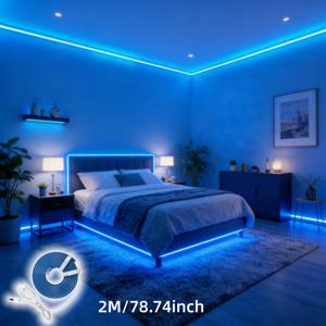 네온 LED 조명, USB 전원 유연한 LED 스트립, 거실, 침실, 게임룸, 계단, 바 카운터 및 기타 공간에 적합, 할로윈, 크리스마스, 발렌타인데이와 같은 휴일에 이상적