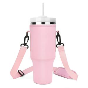 TEMU 30Oz/40Oz 텀블러 물병 캐리어 가방 (손잡이 포함), 조절 가능한 어깨 스트랩이 있는 네오프렌 텀블러 슬리브, 하이킹, 여행, 헬스장용 휴대용 보호 컵 홀더