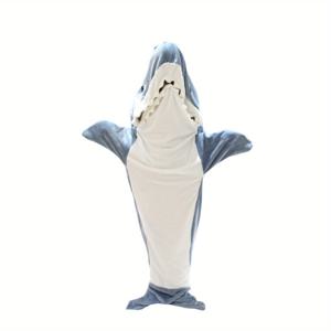 TEMU 상어 담요 성인 상어 담요 원피스 착용 가능한 상어 담요 상어 침낭 크리스마스 선물