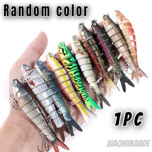 13.7cm 5.3인치 다관절 수영미끼 낚시 루어, 무작위 색상 및 패턴, 민물 및 바닷물용, 송어, 농어, ぱ이크용, 낚시 용품 액세서리, 가족 및 축제용 선물