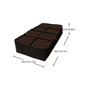 TEMU 통기성 좋은 통직조 식물 재배백/조립 불필요 화분대, 야채, 꽃, 허브용으로 특별히 설계, 건강한 뿌리 시스템을 촉진하는 투수성 및 통기성 특성, 휴대 및 접이식, 발코니 및 안뜰용