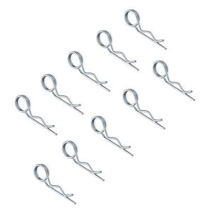 2 X 50mm 크기의 10개 더블 스프링 코터 핀 세트, 안전 설계, 탄소강 재질, tug, 잔디 깎이 및 야외 농업 도구에 적합