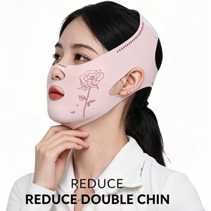 TEMU 조절 가능한 V라인 밴드 리프트업 벨트 이중턱 감소 얼굴 조형 수면 마스크 페이셜 스킨 케어 도구 얼굴 리프팅 테이프