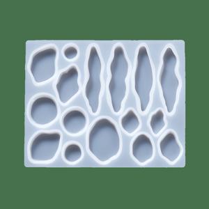 TEMU DIY 수지 에폭시 수지 불규칙 광산 가장자리 헤어핀 펜던트 거울 실리콘 몰드 에폭시 수지 헤어 핀, 북마크, 귀걸이 펜던트 만들기