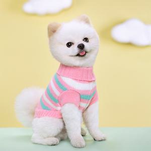 TEMU 애완 동물 가을 겨울 따뜻한 스웨터, 신축성 있는 양말형 스탠드 칼라 강아지 고양이 스웨터 (실제 측정치보다 1 사이즈 더 큰 것을 추천)