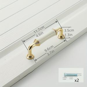 TEMU 1개, 새로운 골든 세라믹 손잡이 유럽 스타일 간편 캐비닛 옷장 문 손잡이 단단한 원형 서랍 가구 손잡이