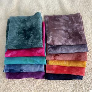 TEMU 11개 20X20Cm 손 염색 패브릭 티셔츠 원단 염색 봄 여름 시원한 드레이프 원단 에스닉 스타일 원단 의류 인형 옷 제작 가능