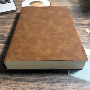 4개 대형 두꺼운 저널 노트북, 빈 종이, 416페이지, 부드러운 인조 가죽 커버 스케치 북 (블랙, 단색), 필기 및 그림용